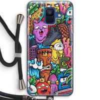 Vexx Mixtape: Samsung Galaxy A6 (2018) Transparant Hoesje met koord