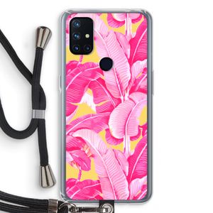 Pink Banana: OnePlus Nord N10 5G Transparant Hoesje met koord