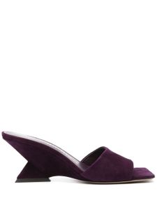 The Attico mules Cheope en daim - Violet