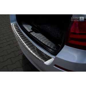 Zwart RVS Bumper beschermer passend voor BMW 5-Serie F11 Touring 2010- 'Ribs' AV245042