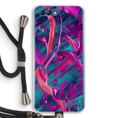 Pink Clouds: Honor 10 Transparant Hoesje met koord
