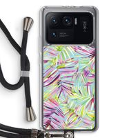 Tropical Palms Blue: Xiaomi Mi 11 Ultra Transparant Hoesje met koord