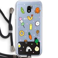 Happy bento friends: Samsung Galaxy J3 (2017) Transparant Hoesje met koord
