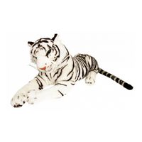 Mega witte tijger knuffel 100 cm - thumbnail