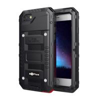 Waterdichte stof schokbestendige zink legering + siliconen case voor iPhone 6 plus & 6s plus (zwart)