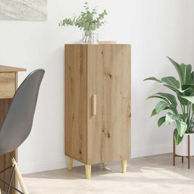 Dressoir artisanaal eikenkleurig 34.5 x 34 x 90 cm Bewerkt hout
