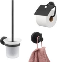 Saqu Eurotrend toilet accessoires 3-delig mat zwart
