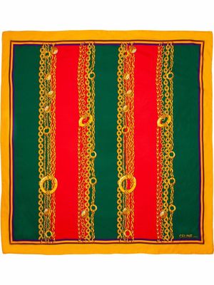 Céline Pre-Owned foulard à imprimé graphique pre-owned (années 1980) - Vert