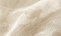 Minimalistische bladeren vinyl tapijt beige