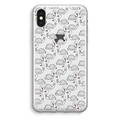 Zwanen: iPhone X Transparant Hoesje