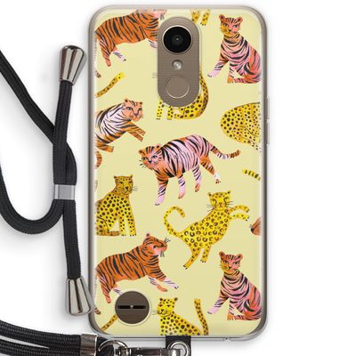 Cute Tigers and Leopards: LG K10 (2017) Transparant Hoesje met koord