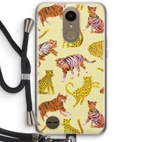 Cute Tigers and Leopards: LG K10 (2017) Transparant Hoesje met koord