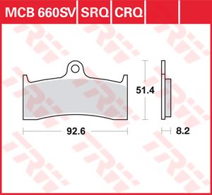 TRW Remblokken, en remschoenen voor de moto, MCB660CRQ Hyper carbon