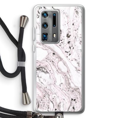 Mengelmoes: Huawei P40 Pro Plus Transparant Hoesje met koord