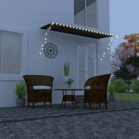 VidaXL Luifel uittrekbaar met led 300x150 cm antraciet