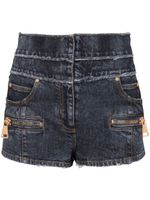Balmain short en jean à poches multiples - Bleu