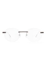 Zegna lunettes de soleil rondes sans monture - Argent