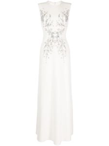 Jenny Packham robe Misty à ornements de perles - Blanc