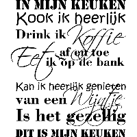 In mijn keuken - Muursticker