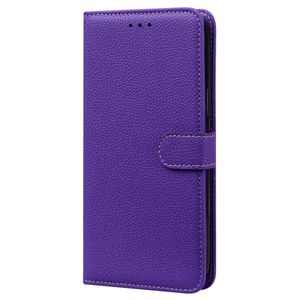 Samsung Galaxy A42 hoesje - Bookcase - Koord - Pasjeshouder - Portemonnee - Camerabescherming - Kunstleer - Paars