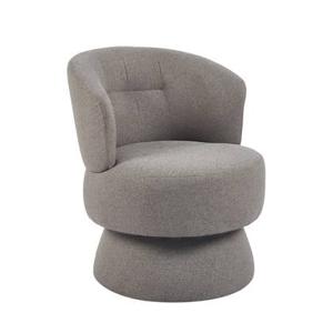 Giga Meubel - Draaifauteuil Taupe Stof - Zithoogte 45cm - Moïse