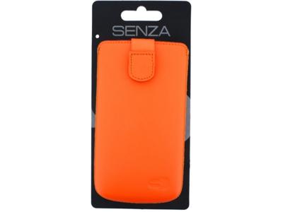 Senza Senza Leather Slide Case Neon Orange Size XXL