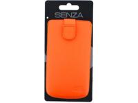 Senza Senza Leather Slide Case Neon Orange Size XXL