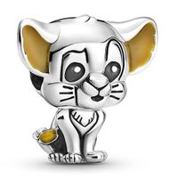 Pandora Disney 799398C01 Bedel The Lion King Simba zilver-emaille - thumbnail