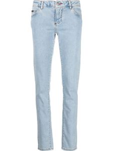 Philipp Plein jean slim à effet légèrement délavé - Bleu