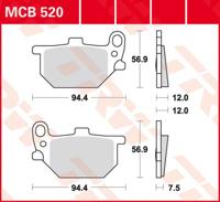 TRW Remblokken, en remschoenen voor de moto, MCB520 Allround organisch
