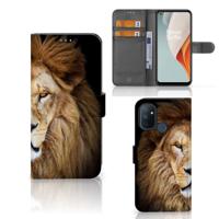 OnePlus Nord N100 | Telefoonhoesje | Met pasjeshouder | Leeuw