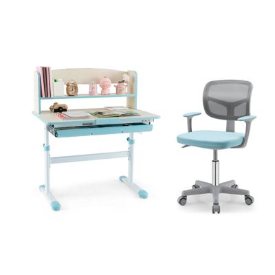 Kinderen in Hoogte Verstelbaar Bureau + Computerstoel Set Studiebureau Kinderstoel