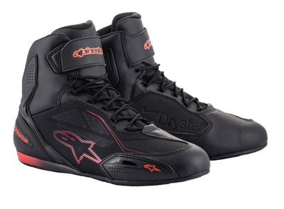 ALPINESTARS Faster-3 Drystar, Motorschoenen, Zwart-Rood Fluo