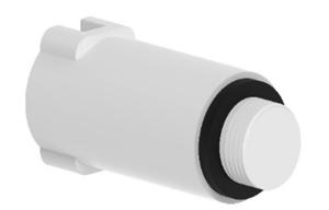 Kirchhoff Kunststof bouwplug, wit, 1/2", drukloos - 98913200