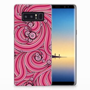 Samsung Galaxy Note 8 Hoesje maken Swirl Pink