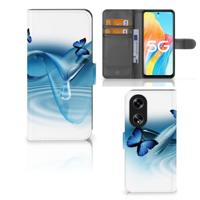 OPPO Reno8 T 5G | Telefoonhoesje | Met pasjeshouder | Vlinders