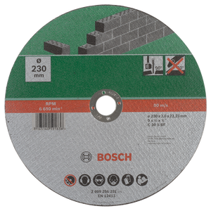 Bosch Accessoires Doorslijpschijf Steen, 230 X3 Recht - 2609256331