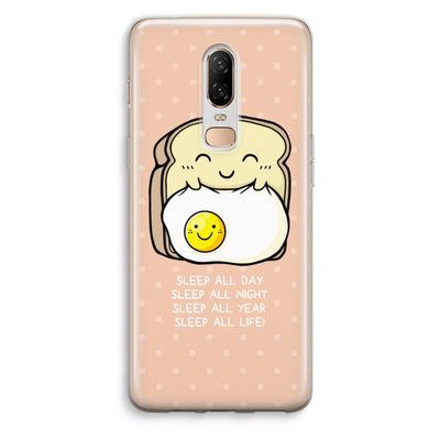Sleep All Day: OnePlus 6 Transparant Hoesje