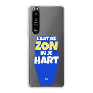 Laat de zon in je hart: Sony Xperia 1 III Transparant Hoesje
