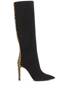 Giuseppe Zanotti bottes Amal 105 mm à imprimé léopard - Noir