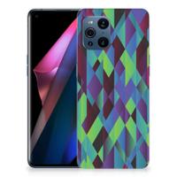 OPPO Find X3 | X3 Pro | TPU Hoesje | Abstract Green Blue