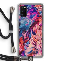 Pink Orchard: Samsung Galaxy A41 Transparant Hoesje met koord Pink Orchard: Samsung Galaxy A41 Transparant Hoesje met koord