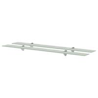 Schappen zwevend 2 st 100x20 cm 8 mm glas