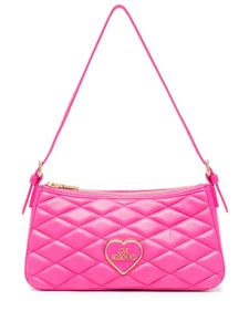 Love Moschino sac porté épaule matelassé à plaque logo - Rose