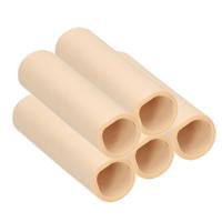 Rollen Serpentines van papier - 5x - beige - 4 meter - 14 x 4 cm - Feestartikelen/versieringen