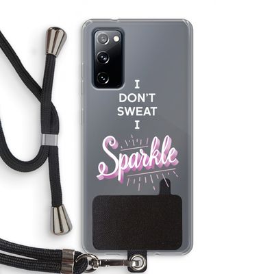 Sparkle quote: Samsung Galaxy S20 FE / S20 FE 5G Transparant Hoesje met koord