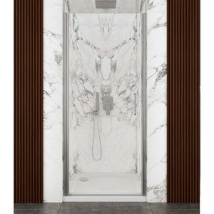 Nisdeur Lacus Giglio Evo 1 Klapdeur 95x200 cm Helder Glas Chroom Lacus