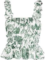 Charles Jeffrey Loverboy haut Parachute à imprimé graphique - Blanc