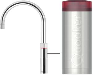 Quooker Fusion round met COMBI+ boiler 3-in-1 kokend water kraan RVS