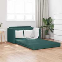 Vloersofa Bed 2-in-1 Donkergroen 124x71x78 cm Stof Vloersofa Bed 2-in-1 Donkergroen 124x71x78 cm Stof